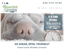 Tablet Screenshot of heartfeltcleaning.com